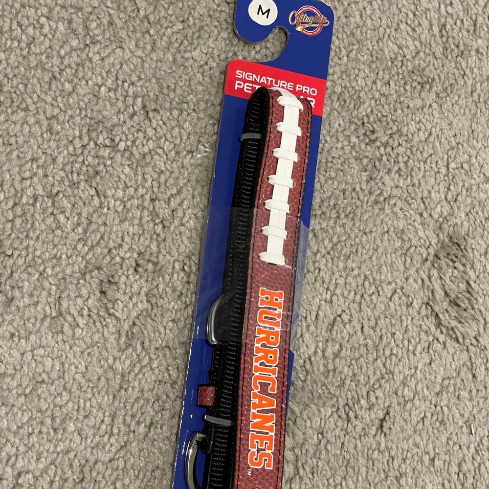 Miami Hurricanes NCAA Football Pet Collar Medium‎ Dog Cat Licensed